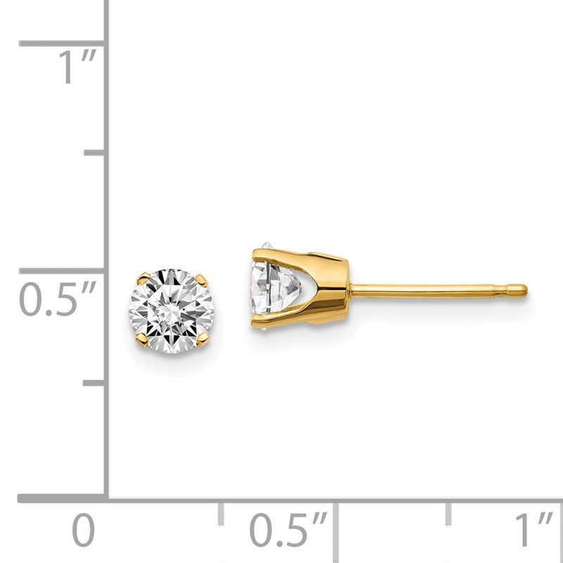 14ky .10ct. I2 K-L Diamond Stud Push-on Post Earrings