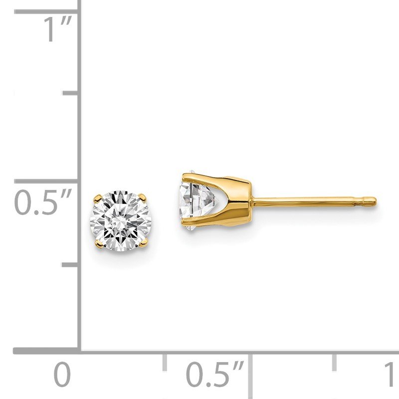 14ky .10ct. I2 K-L Diamond Stud Push-on Post Earrings