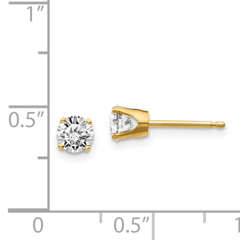 14ky .10ct. I2 K-L Diamond Stud Push-on Post Earrings