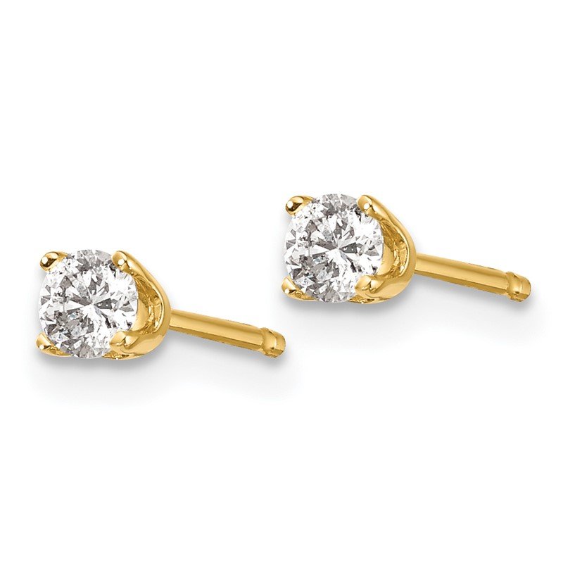 14ky .10ct. I2 K-L Diamond Stud Push-on Post Earrings