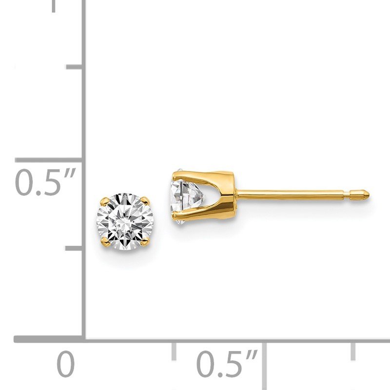 14ky .10ct. I2 K-L Diamond Stud Push-on Post Earrings
