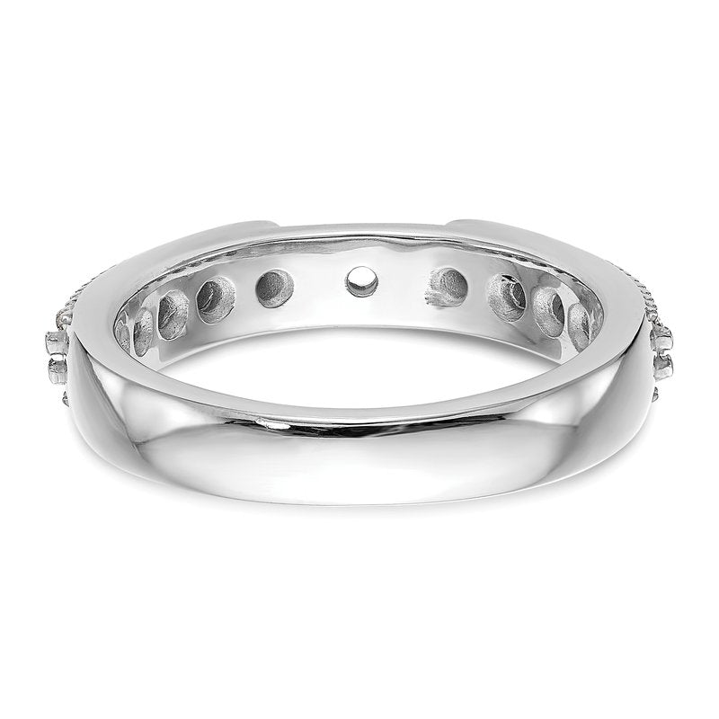 14K White Gold 1/3 carat Lab Grown Diamond VS/SI  D E F  Semi Mount Peg Set Ring