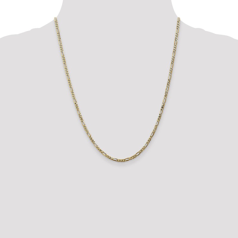 14K 2.75mm Flat Figaro Chain Anklet