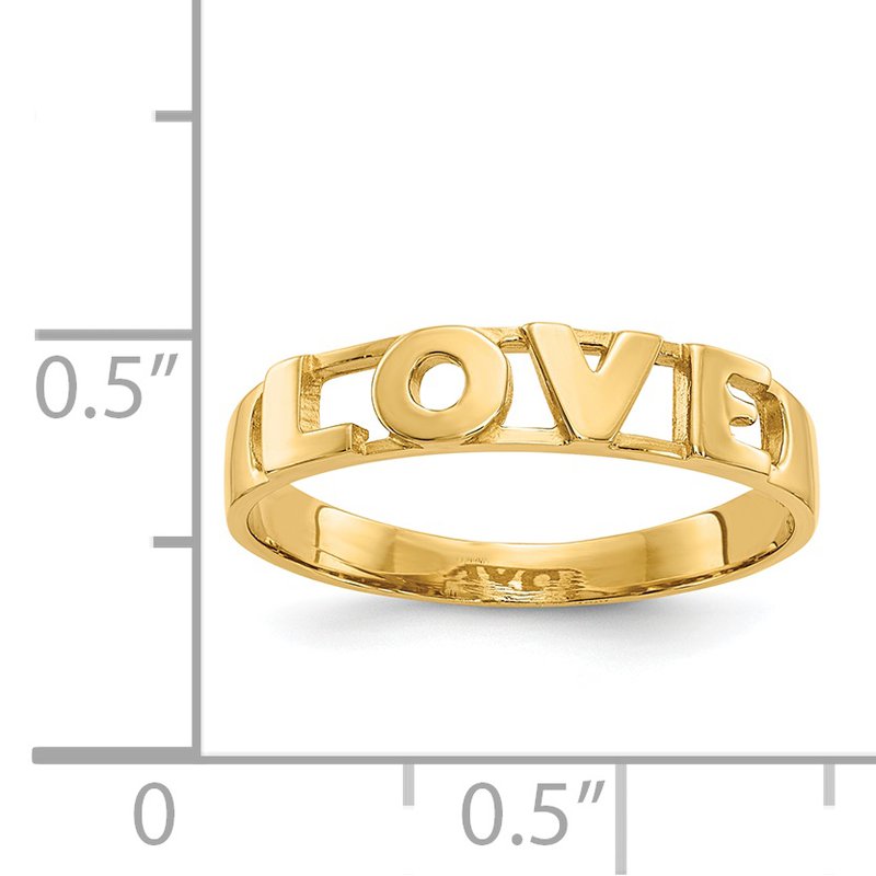 14k LOVE Ring