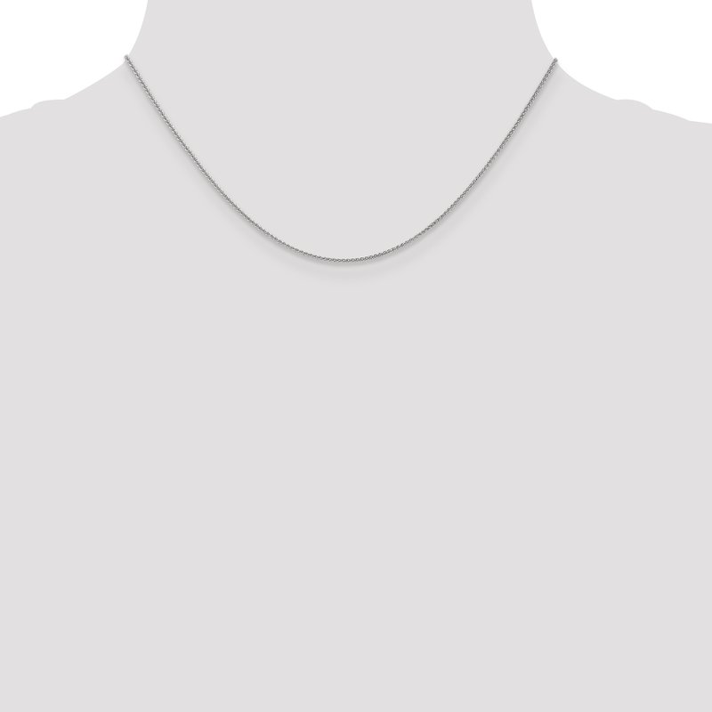 10K White Gold 1mm Spiga Chain