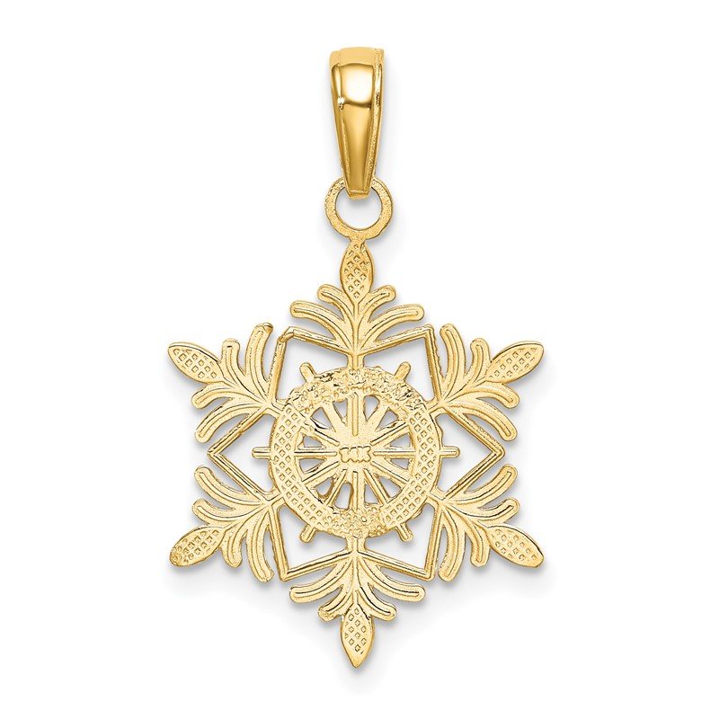 14k Snowflake Pendant