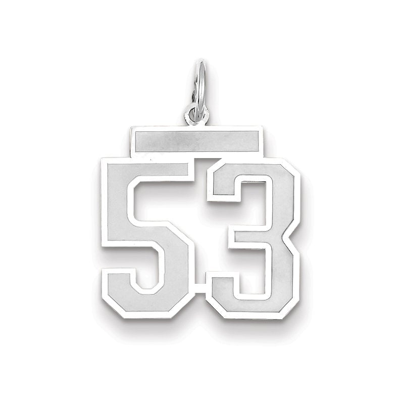 14kw Medium Satin Number 53 Charm