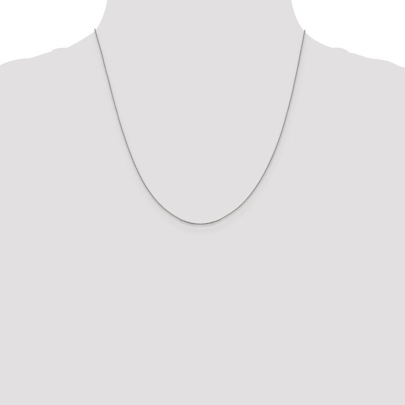 14K White Gold .85 mm D/C Cable Chain