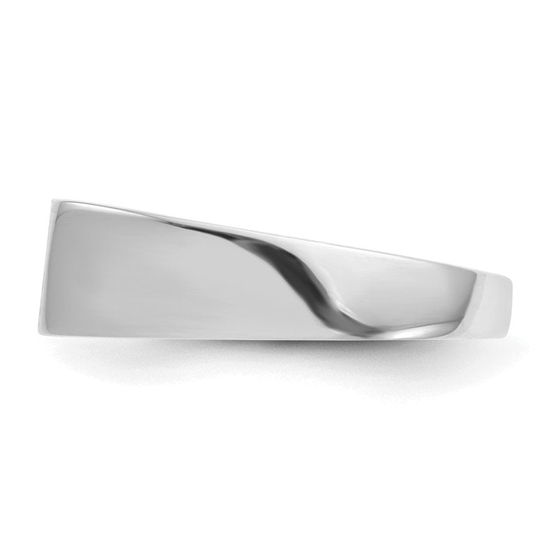 14k White Gold 10.5x5.5mm Closed Back Signet Ring
