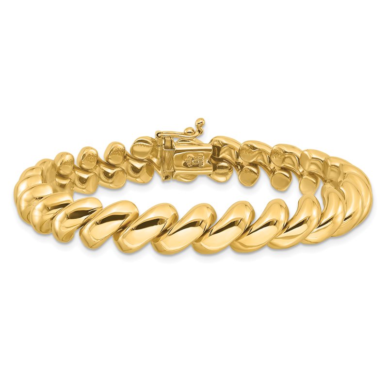 14k Polished 10mm 17 inch San Marco Necklace