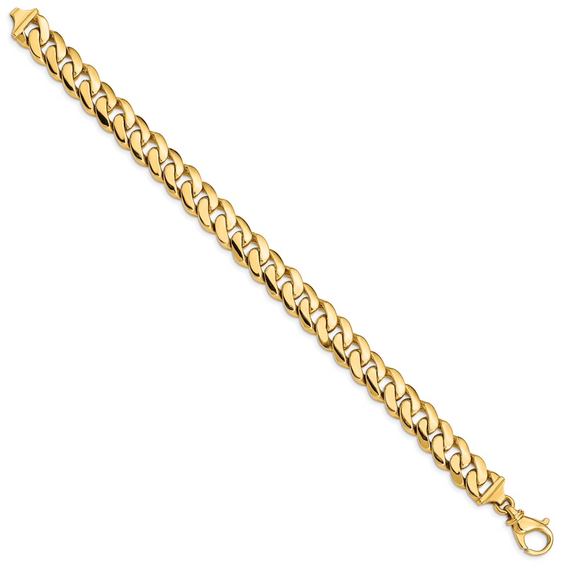 14K Two-tone 20 inch 10.75mm Hand Polished Fancy Link with Fancy Lobster Clasp Chain