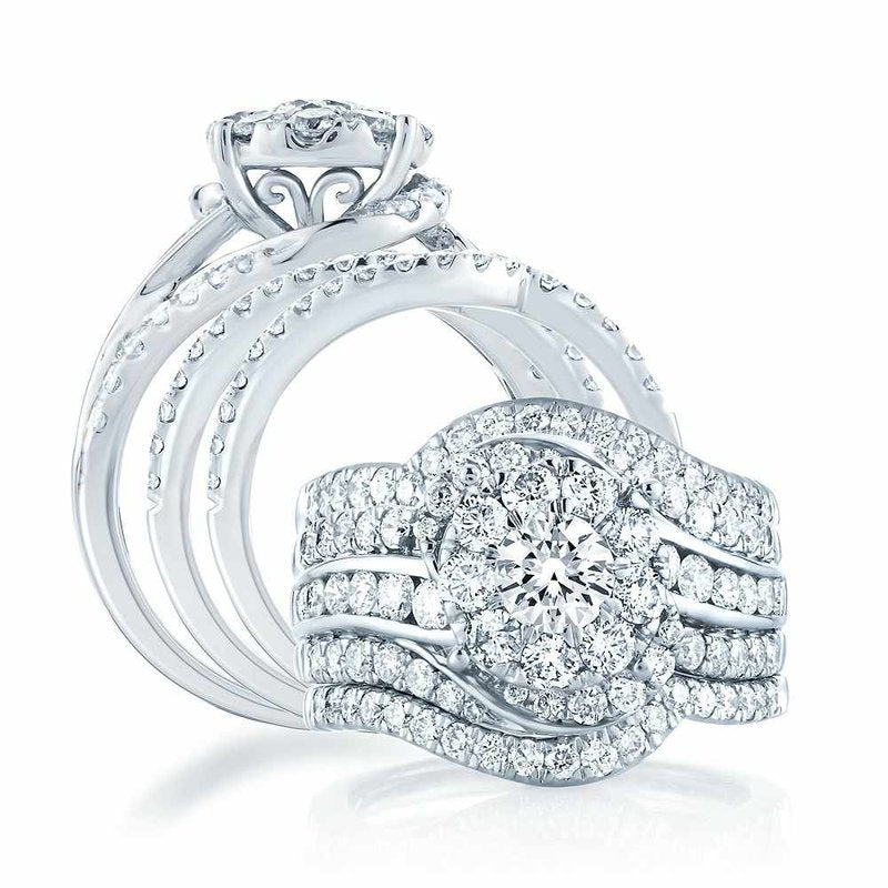 14K 2.44Ct Diamond Bridal Set