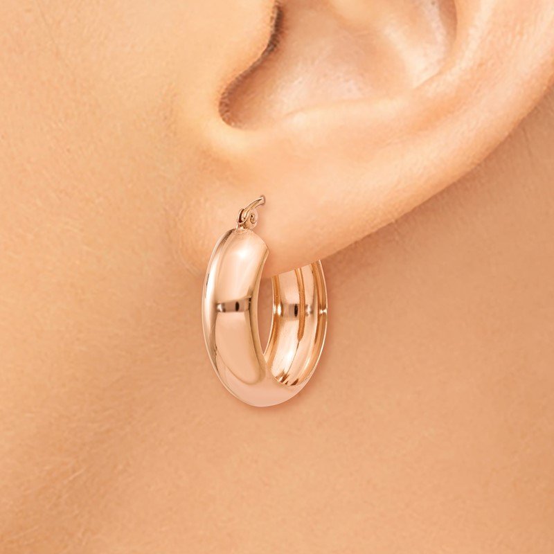 14k Rose Gold Hoop Earrings