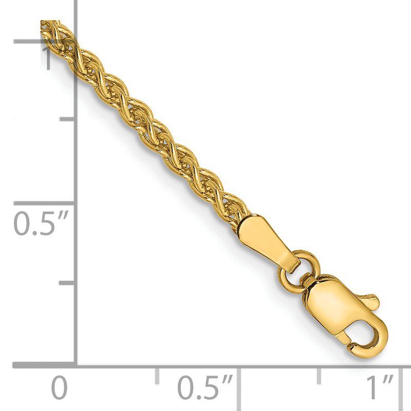 14K 14 inch 2.1mm Spiga with Lobster Clasp Chain