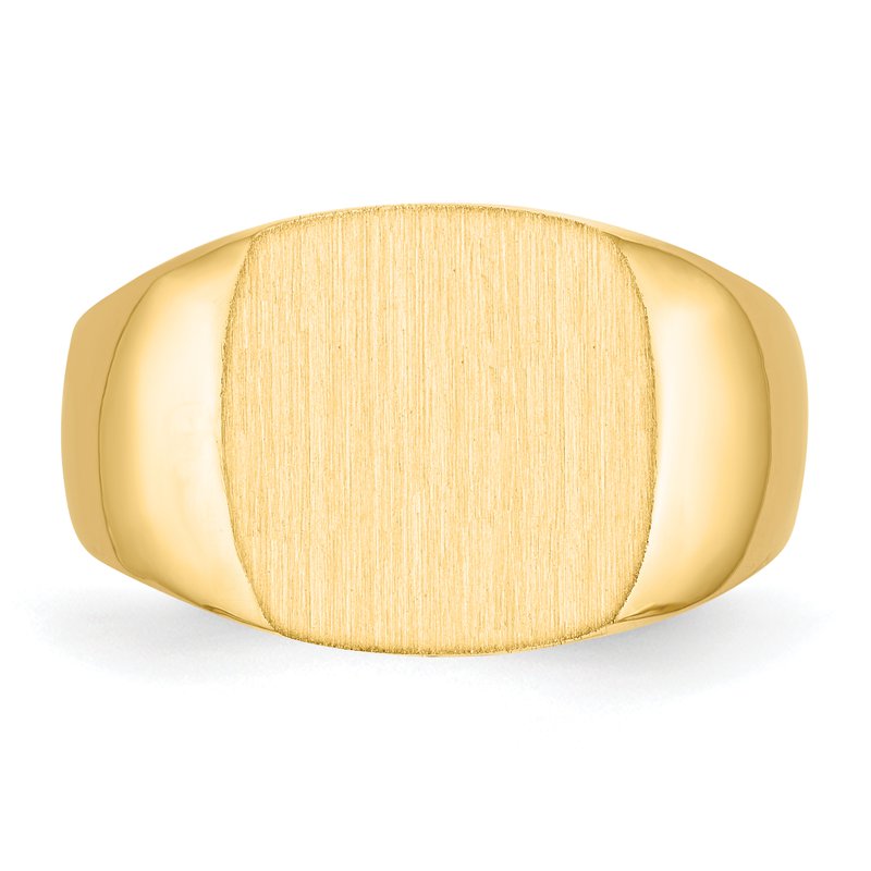 14k 13.0x12.0mm Closed Back Mens Signet Ring