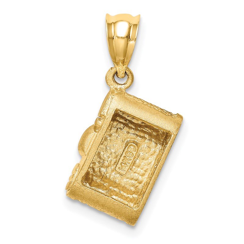 14K Brushed Polished and Enameled Camera Pendant