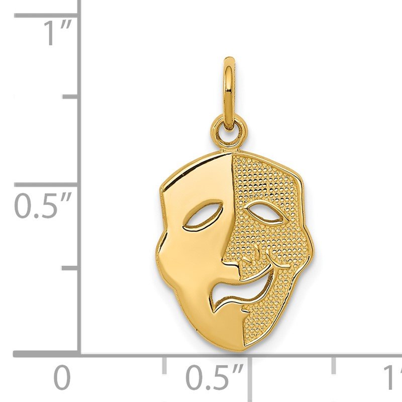 14k Comedy Mask Charm