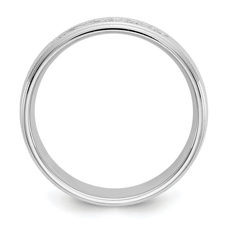 14K White Gold 1/2 carat Lab Grown Diamond VS+ F+ Size 10.5 Complete Double Miligrain Band