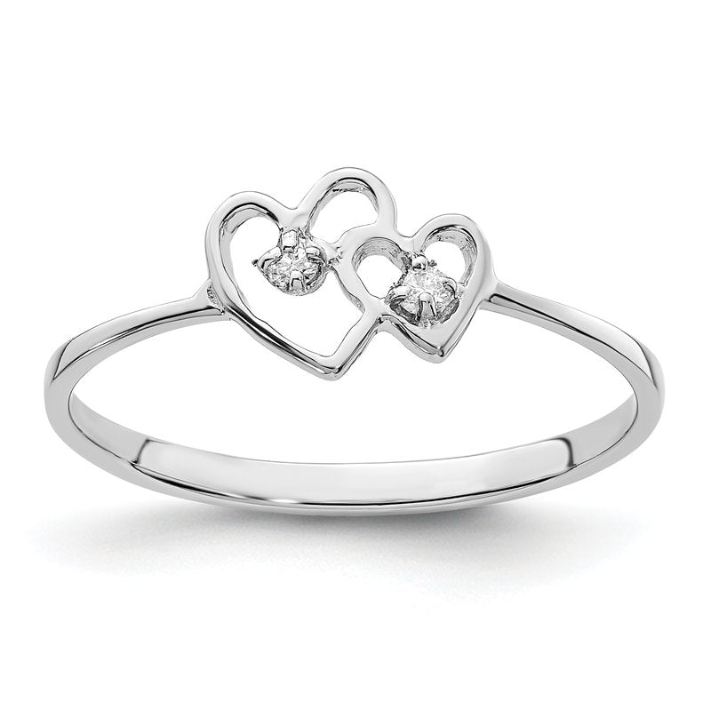 14k White Gold A Diamond ring