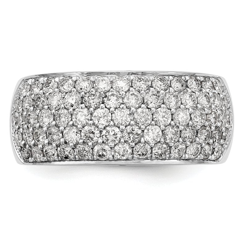 14K White Gold 1 5/8 carat Lab Grown Diamond VS+ F+ Complete Band