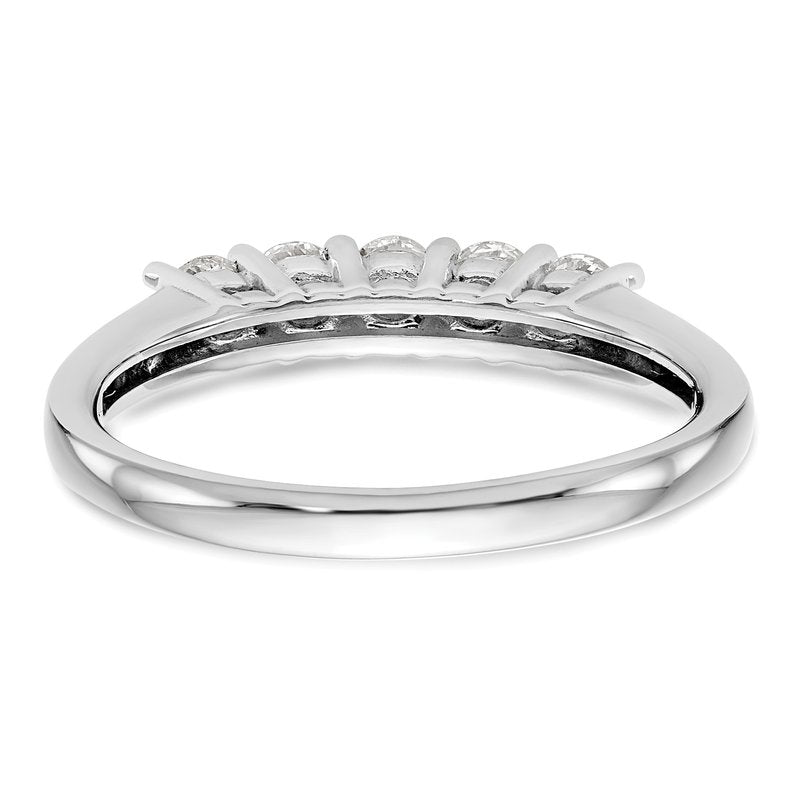 14K White Gold 1/2 carat Lab Grown Diamond VS/SI  D E F  5 Stone Ring