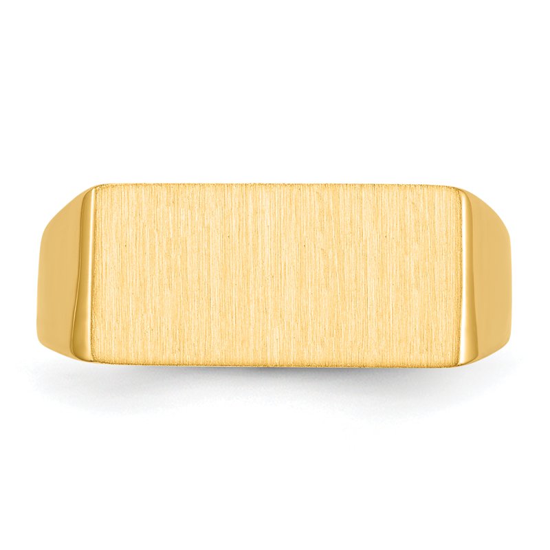 14k 16.5x8.0mm Open Back Mens Signet Ring