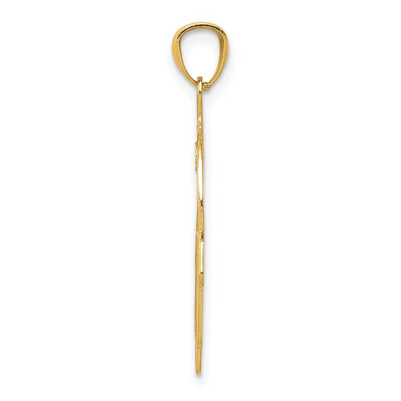 14k Hamsa Hand of God Filigree Pendant