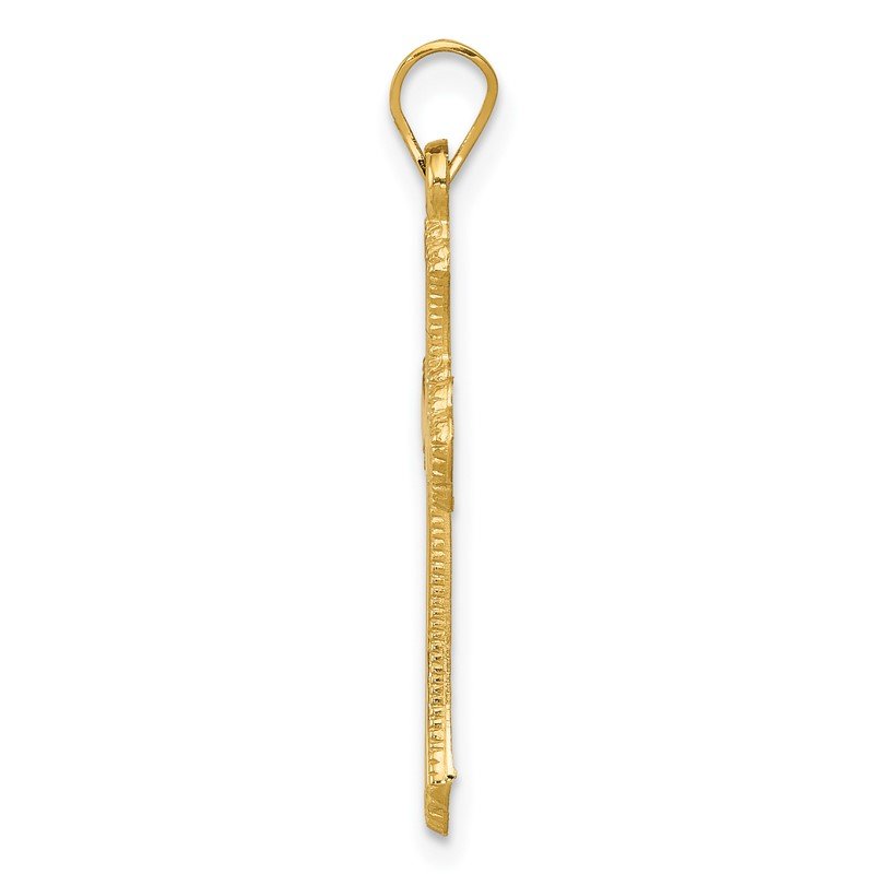 14k Budded Cross Pendant