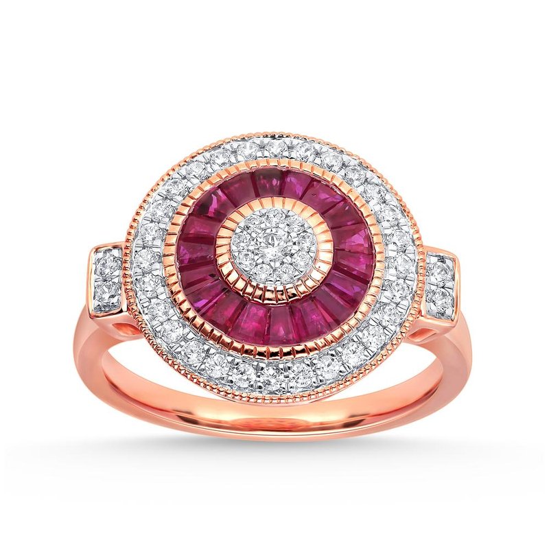 14K 0.36Ct Diamond Ruby