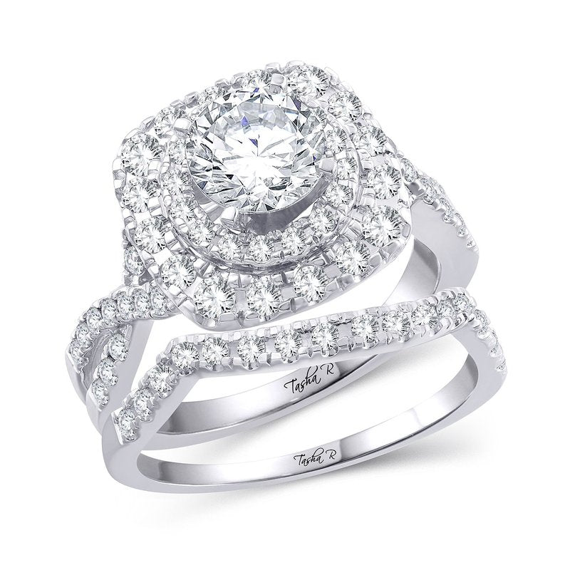 14K 1.00Ct Semi Mount Ring Set