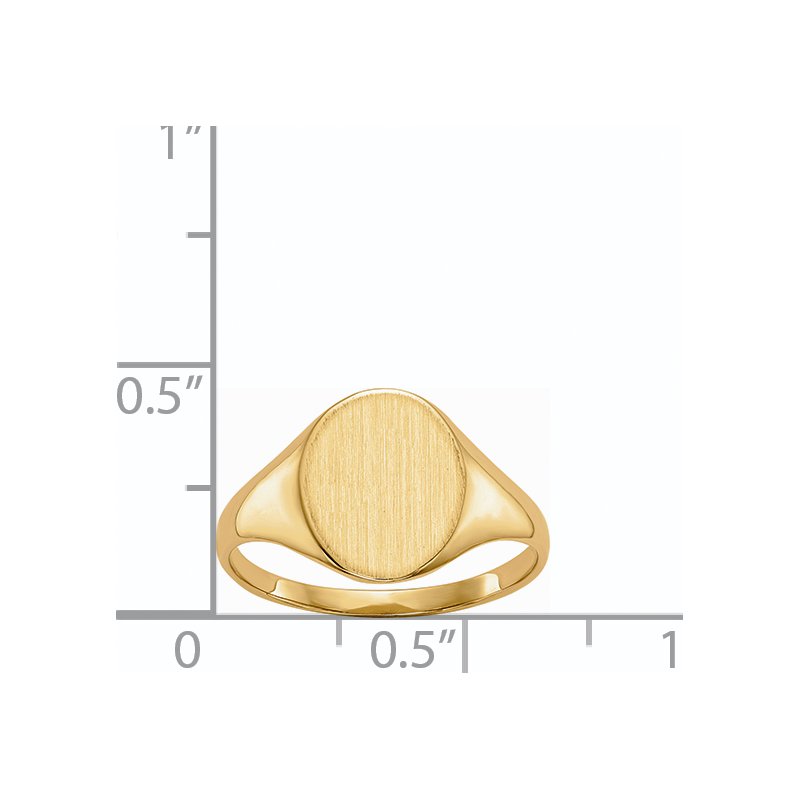 14k 9.5x11.0mm Closed Back Signet Ring