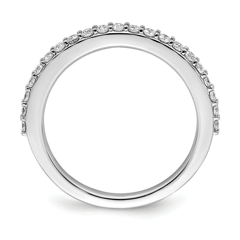 14K White Gold 1/4 carat Lab Grown Diamond VS+ F+ Complete Wedding Band