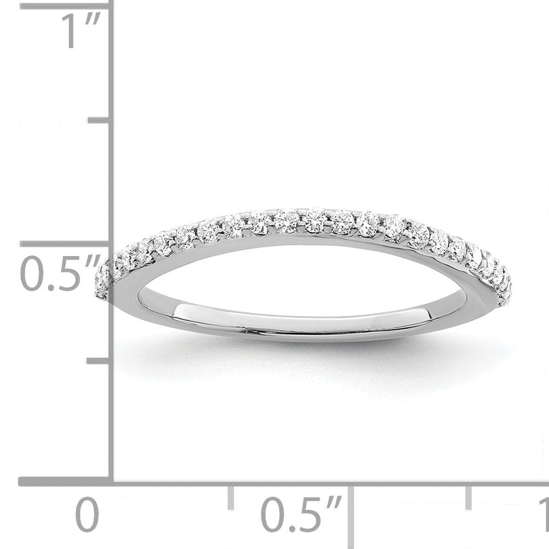 14K White Gold 1/4 carat Lab Grown Diamond VS/SI  D E F  Wedding Band