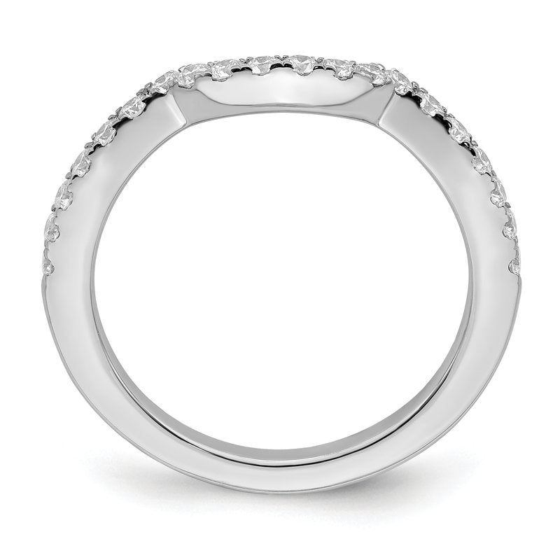 14K White Gold 1/4 carat Lab Grown Diamond VS/SI  D E F  Wedding Band