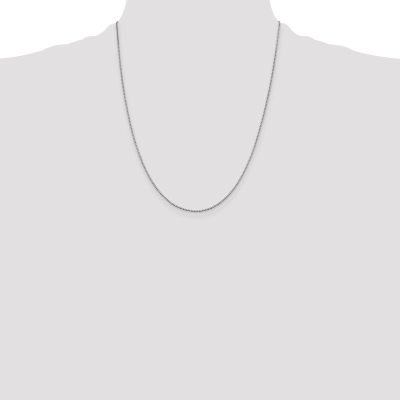 14K White Gold 26 inch .95mm Box with Lobster Clasp Chain