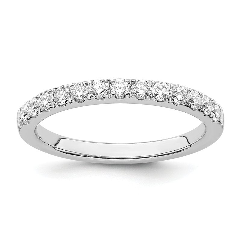 14K White Gold 1/5 carat Lab Grown Diamond VS+ F+ Complete Wedding Band