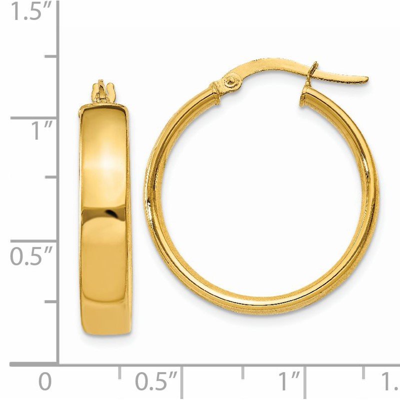 14k 4.75mm Large Hoop Earrings