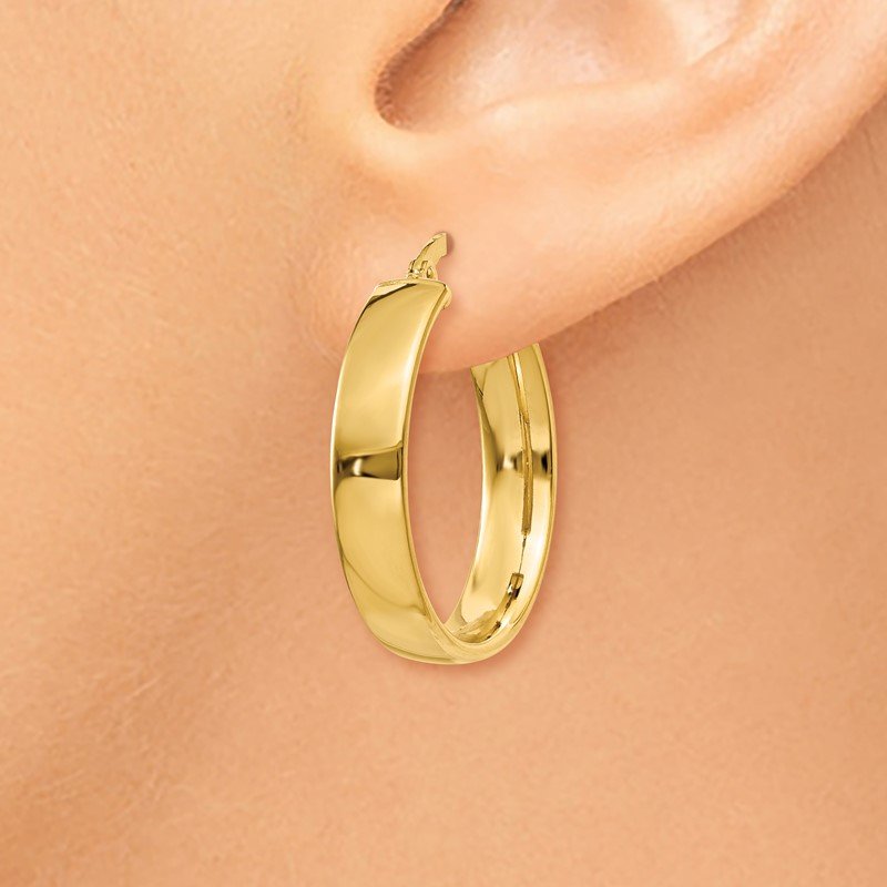 14k 4.75mm Large Hoop Earrings