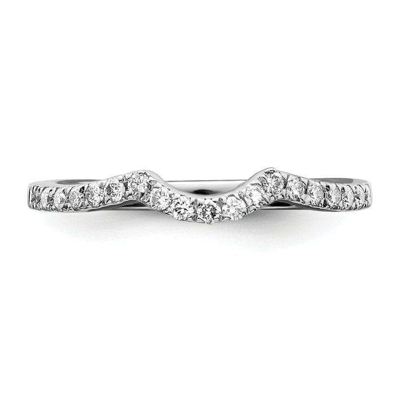 14K White Gold 1/4 carat Lab Grown Diamond VS/SI  D E F  Wedding Band