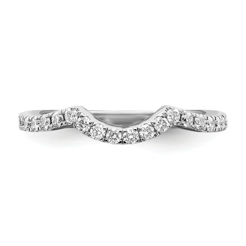 14K White Gold 1/4 carat Lab Grown Diamond VS/SI  D E F  Wedding Band