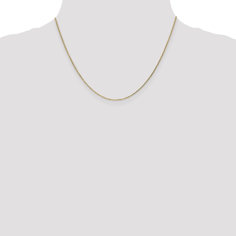 14K 14 inch .95mm Diamond-cut Cable with Lobster Clasp Chain