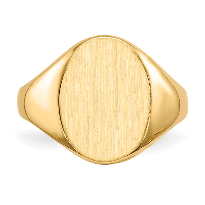 14k 10.0x14.0mm Closed Back Signet Ring