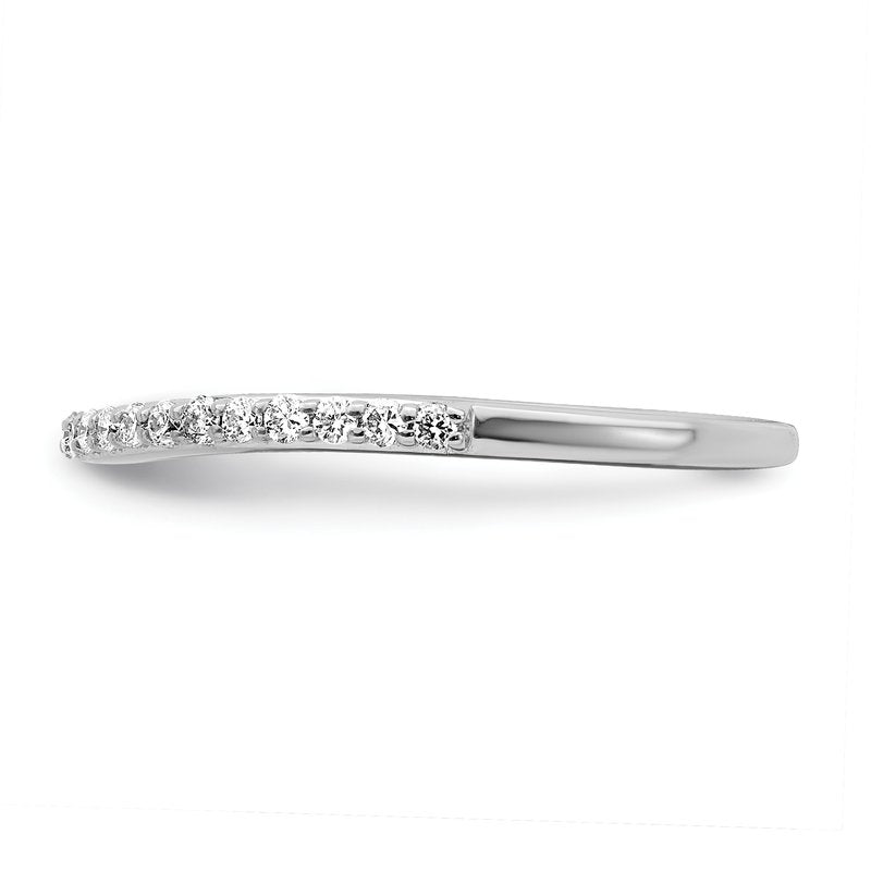 14K White Gold 1/4 carat Lab Grown Diamond VS/SI  D E F  Wedding Band
