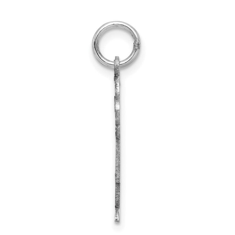14k White Gold The Kids Small Boy with Hat Engravable Love Charm
