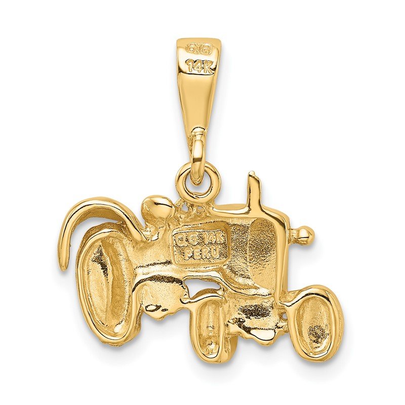 14k Tractor Pendant
