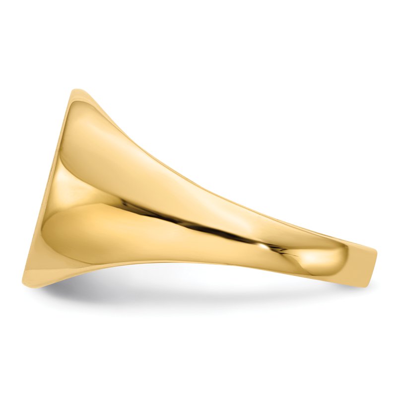 14k 13.5x15.0mm Closed Back Mens Signet Ring