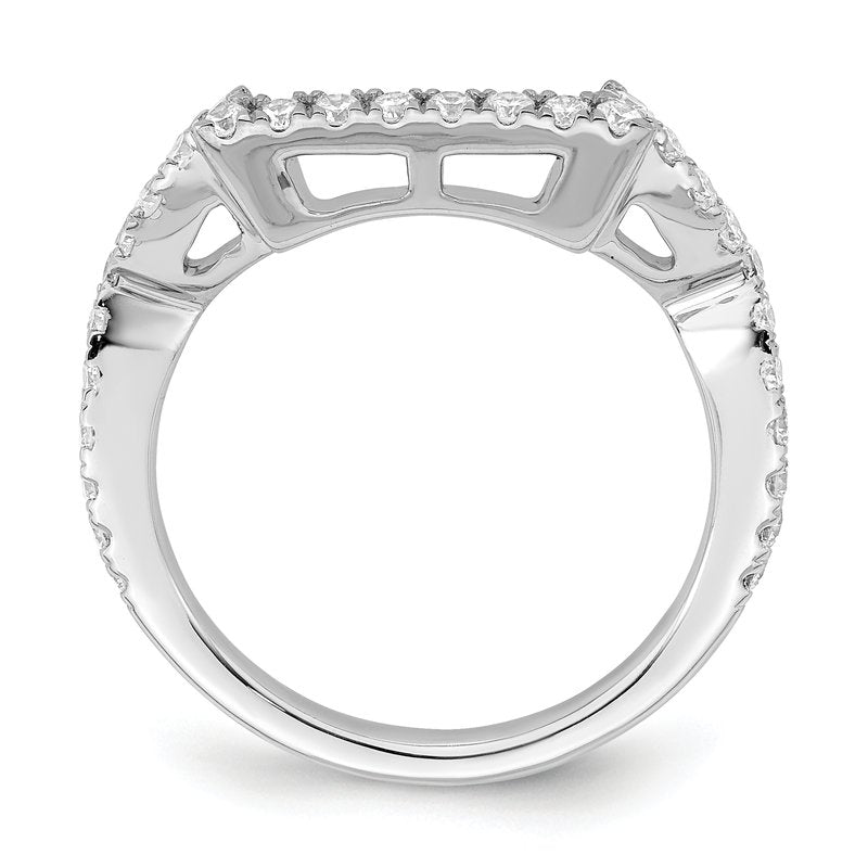 14K White Gold 1/2 carat Lab Grown Diamond VS/SI  D E F  Wedding Band