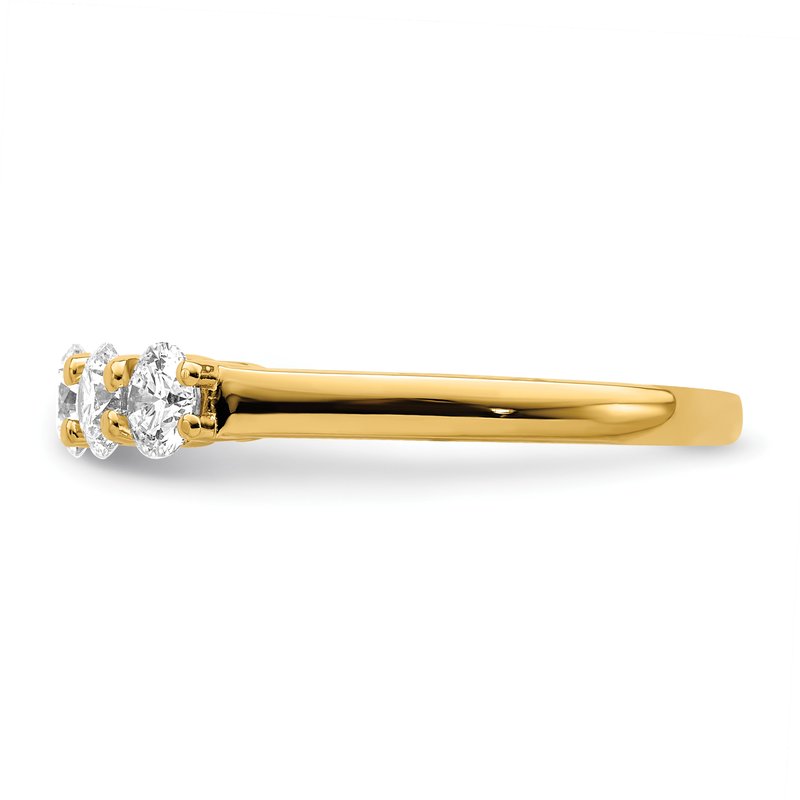 14K White Gold 1/2 carat Lab Grown Diamond VS/SI  D E F  5 Stone Ring