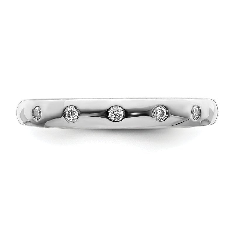 14k White Gold 5-stone Diamond Ring