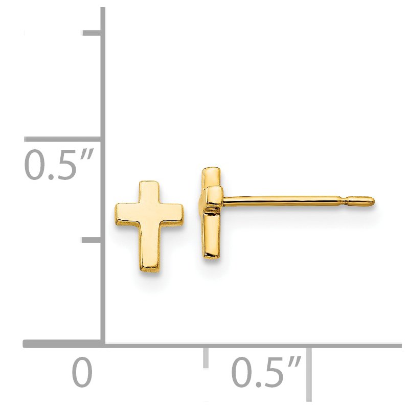 14k Madi K Children's Cross Post Earrings
